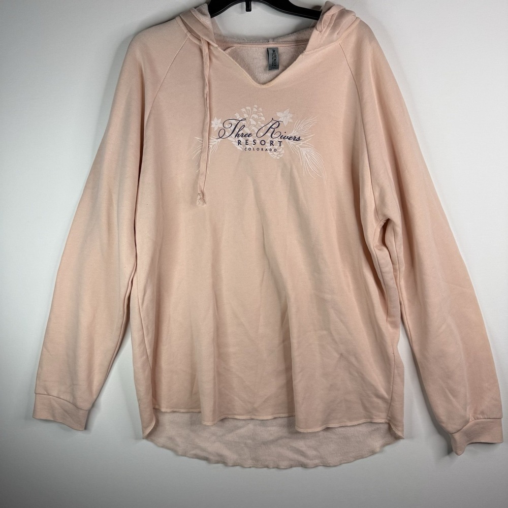 Independent Women's Hoodie 2XL Three Rivers Resort Colorado Pink Draw String